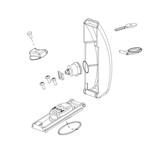Kit déverrouillage exterieur (systeme complet avec cle) FAAC  - 4185045
